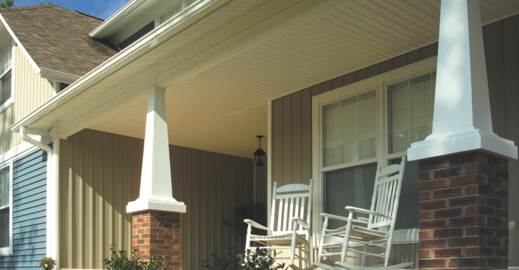 Beautiful porch with soffit
