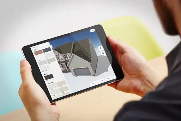 Hover App shown on a tablet